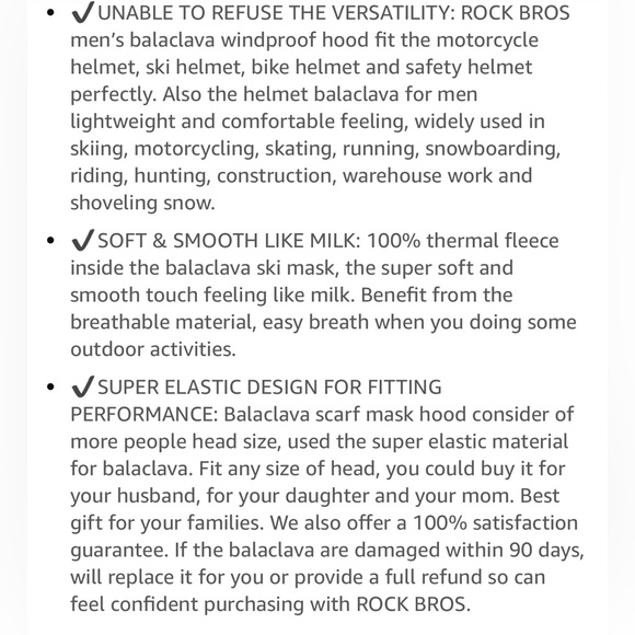 ROCKBROS Cold Weather Balaclava Ski Mask for Men Windproof Thermal New - Picture 10 of 10